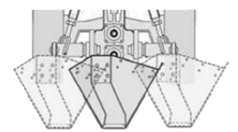 Drawing of the bilateral ditcher digging positions